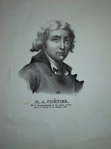 صورة للشاعر والكاتب المسرحي ماري جوزيف شنييه 1764-1811 بواسطة غير معروف