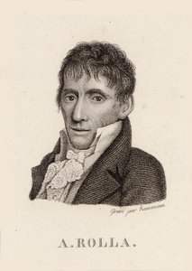 صورة لعازف الكمان والملحن أليساندرو رولا 1757-1841 ، 1790. بواسطة غير معروف