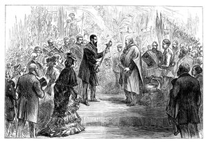 تقديم سيف لجوسيبي غاريبالدي في كريستال بالاس ، 1864 أواخر القرن التاسع عشر بواسطة غير معروف