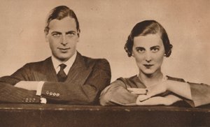 الأمير جورج والأميرة مارينا ، الذين انخرطوا في 28 أغسطس 1934 1935 بواسطة غير معروف