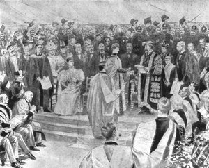 الأميرة الكسندرا تحصل على درجة دكتوراه في الموسيقى ... 1896 ، 1901. بواسطة غير معروف