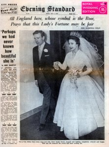 الأميرة مارغريت تتزوج من أنتوني أرمسترونج جونز ، 6 مايو 1960 بواسطة غير معروف
