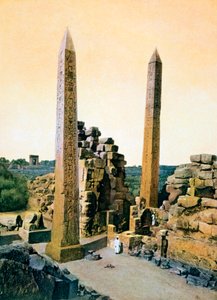مسلة الملكة حتشبسوت ، معبد آمون ، الكرنك ، الأقصر ، مصر ، القرن العشرين بواسطة غير معروف