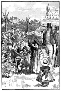 الملكة فيكتوريا والأمير ألبرت في احتفال ، كوبورغ ، ألمانيا ، c1840s ، 1900 بواسطة غير معروف