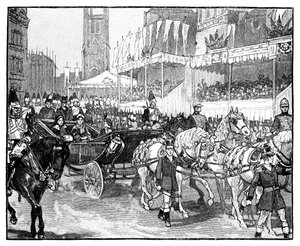 الملكة فيكتوريا تفتتح جسر هولبورن ، لندن ، 1869 بواسطة غير معروف