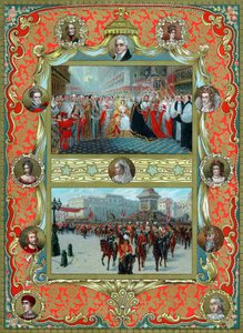 تتويج الملكة فيكتوريا عام 1837 واليوبيل الذهبي عام 1887 بواسطة غير معروف
