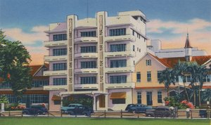 فندق كوينز بارك ، بورت أوف سبين ، ترينيداد ، BWI ، c1940s. ، c1940s. بواسطة غير معروف