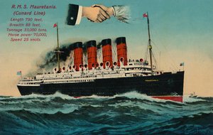 RMS موريتانيا. خط كونارد ، 1930s. بواسطة غير معروف