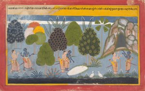 راما ولاكشمانا البحث في عبث عن سيتا: الورقة المصورة ... ، كاليفورنيا. 1680-90. بواسطة غير معروف
