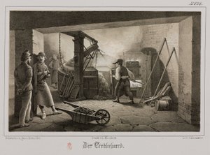 معالجة المواد الخام ، مسبك المعادن ، ألمانيا ، عام 1851 بواسطة غير معروف