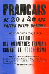 ملصق تجنيد لفيلق المتطوعين الفرنسيين ، 1941-1944