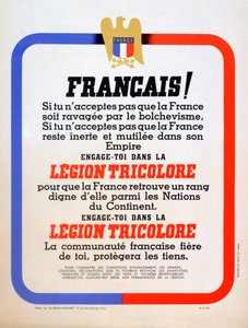 ملصق التوظيف في Vichy French Légion Tricolore ، 1942 بواسطة غير معروف