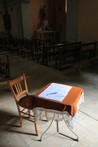 سجل في الكنيسة. بواسطة غير معروف