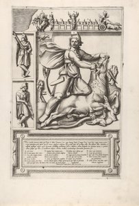 ارتياح مع ميثراس يركع على ثور ويدفع سيفًا في كتفه ، على اليسار الثاني ... ، 1564. بواسطة غير معروف