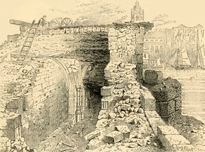 بقايا كنيسة سانت توماس ، جسر لندن القديم ، c1872. بواسطة غير معروف