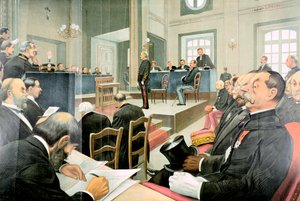 إعادة محاكمة ألبرت دريفوس ، رين ، فرنسا ، 1899 بواسطة غير معروف