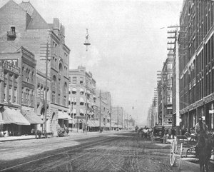 شارع ريفرسايد ، سبوكان ، واشنطن ، الولايات المتحدة الأمريكية ، c1900. بواسطة غير معروف