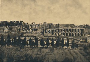 روما - بقايا المباني التحتية لقصر سيبتيموس سيفيروس 1910. بواسطة غير معروف