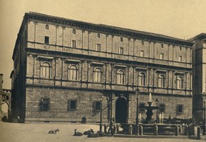 روما - ساحة سكوساكافالي. - قصر الأمير تورلونيا ، برامانتي ، 1910 بواسطة غير معروف