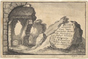 الآثار الرومانية ، النسخة الثانية من صفحة العنوان ، كاليفورنيا. 1650. بواسطة غير معروف