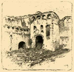 أطلال قصر الأساقفة ، 1898. بواسطة غير معروف