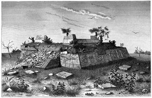 أطلال درجات الهرم في Xochicalco ، المكسيك ، 1901 بواسطة غير معروف
