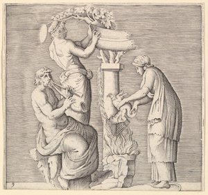التضحية بجعة ، نشرت كاليفورنيا. 1599-1622. بواسطة غير معروف