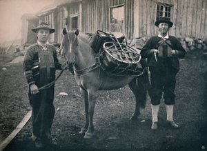 Saetersdalen Highlanders مع Pack-Horse ، 1914. بواسطة غير معروف