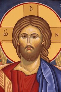 دير القديس أنطوان لو غراند الأرثوذكسي. أيقونة المسيح بينتقراط ، سان لوران أون رويان ، فرنسا بواسطة غير معروف