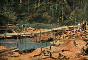 سانت إيلي. Le Schluss Rigole Pour LOr ، The Sluice ، Prospecting for Gold ، 1900. بواسطة غير معروف