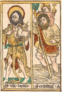 القديس يوحنا المعمدان والقديس كريستوفر 1470-1480. بواسطة غير معروف