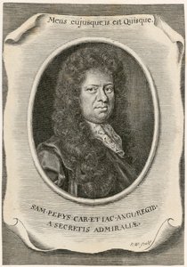 صموئيل بيبس ، كاتب اللغة الإنجليزية لأعمال مجلس البحرية ، وكاتب اليوميات ، 1666. بواسطة غير معروف