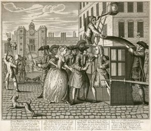 طباعة ساتريكية تصور قصر سانت جيمس ، لندن ، 1740 بواسطة غير معروف