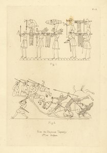 Saxon and Norman military costume from the Bayeux Tapestry بواسطة غير معروف