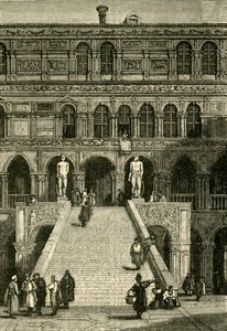 سكالا دي جيجانتي في قصر دوجيس ، البندقية ، 1890. بواسطة غير معروف