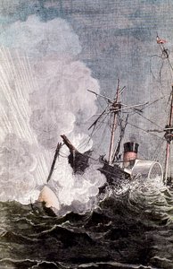 مشهد من جول فيرنس من الأرض إلى القمر ، 1865 بواسطة غير معروف