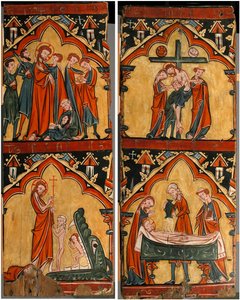مشاهد من حياة المسيح: القبض على المسيح ، المسيح في طي النسيان ، النزول من على الصليب ... ، القرن الثالث عشر بواسطة غير معروف