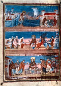 مشاهد من حياة القديس جيروم ، من الكتاب المقدس لتشارلز الأصلع ، القرن التاسع بواسطة غير معروف