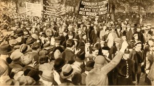 المسيرات الاسكتلندية ، احتجاجات اختبار وسائل ، هايد بارك ، لندن ، 1932 ، 1933. بواسطة غير معروف