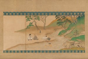 قسم من Jin'o-ji Engi Emaki Konin Shonin E- den ، أوائل القرن الرابع عشر. بواسطة غير معروف