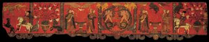 قسم من الألواح الخشبية مع اللوحة الزخرفية ، 1770-1780 بواسطة غير معروف