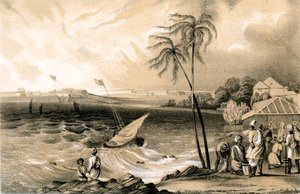 دخول الرياح الموسمية ، حصن كانانور ، 1847 بواسطة غير معروف