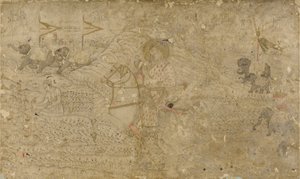 شاه جهان وابنه دارا شيكوه يطاردان ، ج. 1790. بواسطة غير معروف