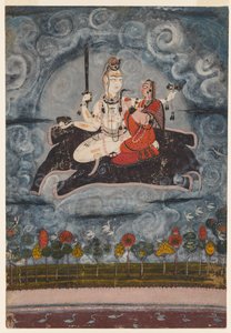 شيفا وديفي على Gajasuras إخفاء ، ج. 1675-1680. بواسطة غير معروف