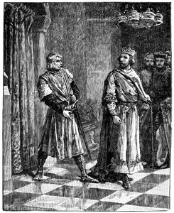 سايمون دي مونتفورت يتشاجر مع هنري الثالث ، 1257 ، c1880 بواسطة غير معروف