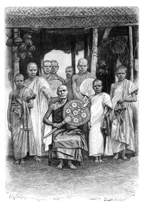 القساوسة البوذيون السنغاليون ، سريلانكا ، 1895 بواسطة غير معروف