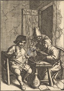 غناء الزوجين والكمان ، 1610-85. بواسطة غير معروف