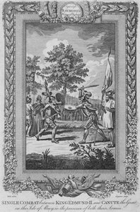 قتال واحد بين الملك إدموند الثاني وكانوت العظيم على جزيرة أبني ، 1787 بواسطة غير معروف