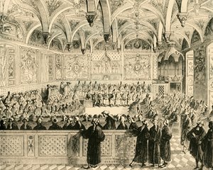 عقد برلمان باريس عام 1890. بواسطة غير معروف