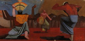 رسم للراقصين الهنود ، كاليفورنيا. 1933-1943. بواسطة غير معروف